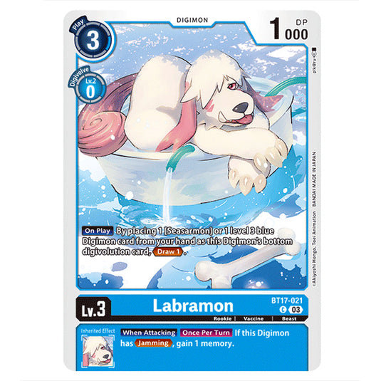 Labramon BT17-021 card from the Digimon set Secret Crisis