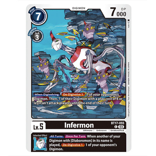 Infermon BT17-055 card from the Digimon set Secret Crisis