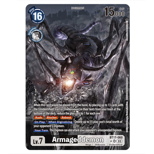 Armageddemon BT17-060b card from the Digimon set Secret Crisis