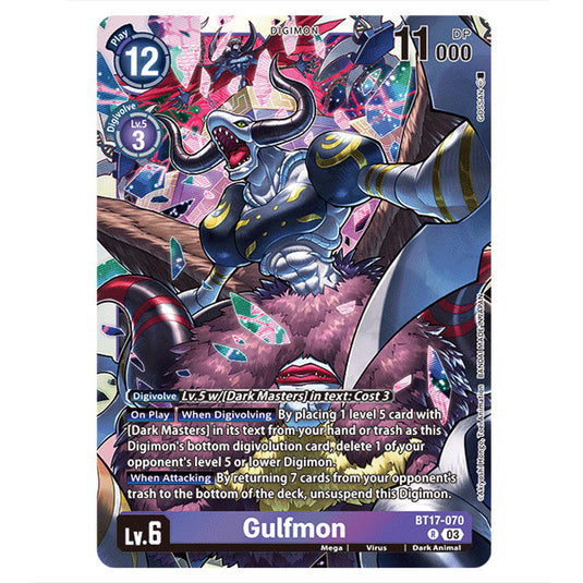Digimon Card Game - Secret Crisis - Gulfmon - (R) - BT17-070