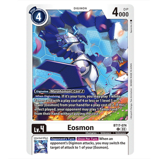 Eosmon BT17-074 card from the Digimon set Secret Crisis