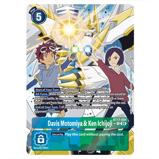 Davis Motomiya & Ken Ichijoji BT17-084b card from the Digimon set Secret Crisis