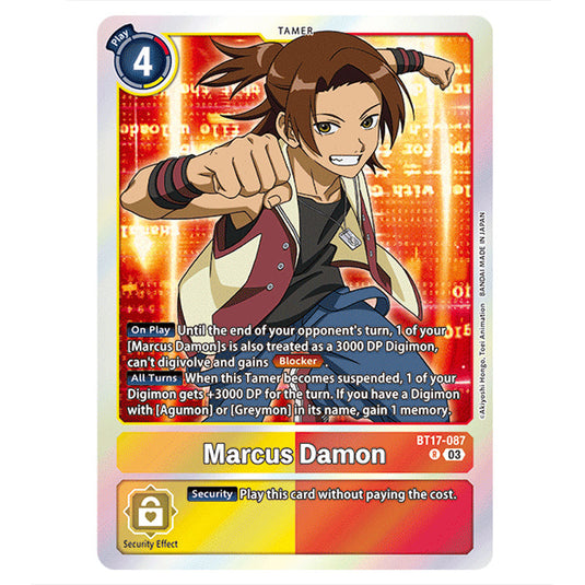 Marcus Damon BT17-087a card from the Digimon set Secret Crisis