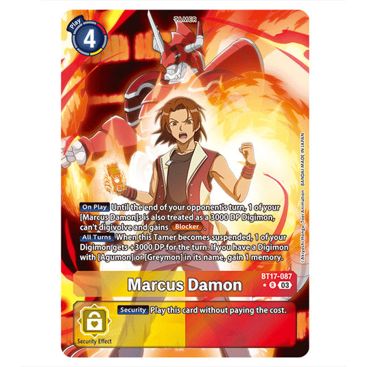 Marcus Damon BT17-087b card from the Digimon set Secret Crisis