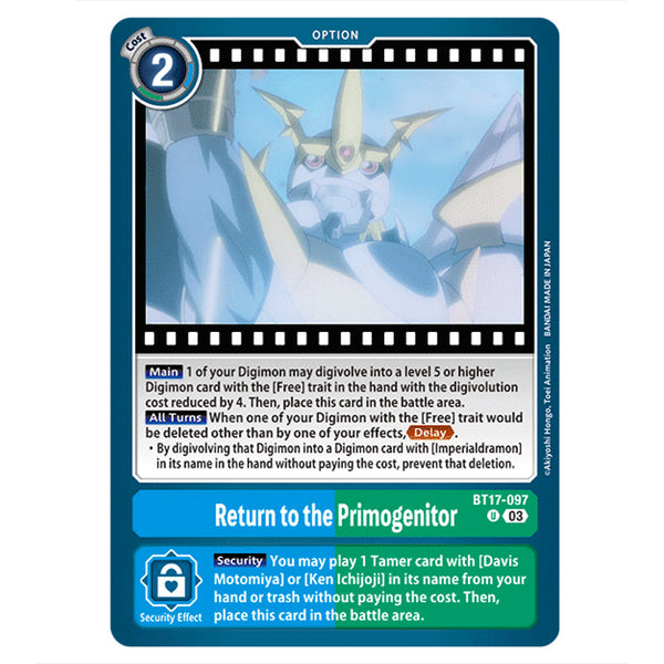 Digimon Card Game - Secret Crisis - Return to the Primogenitor - (U) - Digimon Card Game - Secret Crisis - Return to the Primogenitor - (U) -