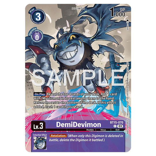 Digimon Card Game - BT15 - Exceed Apocalypse - DemiDevimon - (Common) - BT15-070a (Alt Art)