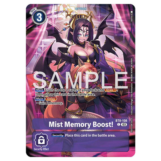 Digimon Card Game - New Awakening (BT08) - Mist Memory Boost! (Common) - BT8-108 (Alt Art)