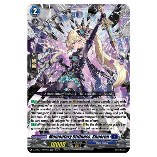 Momentary Stillness, Shueren DZ-BT04/024EN card from the Cardfight!! Vanguard set Destined Showdown