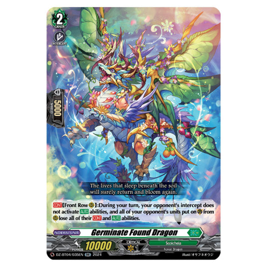 Germinate Found Dragon DZ-BT04/035EN card from the Cardfight!! Vanguard set Destined Showdown