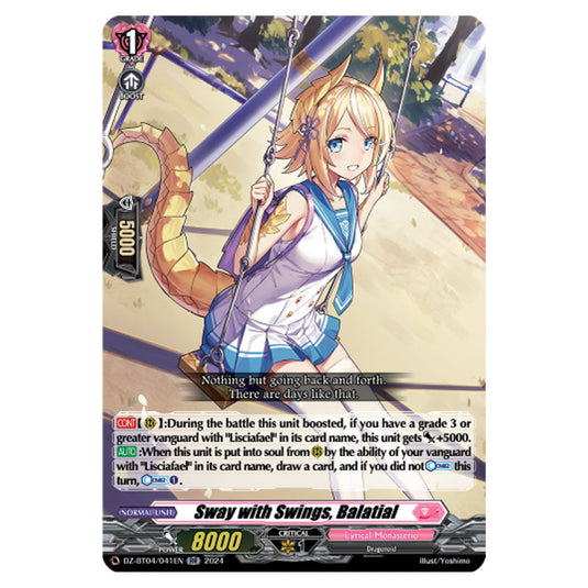 Sway with Swings, Balatial DZ-BT04/041EN card from the Cardfight!! Vanguard set Destined Showdown