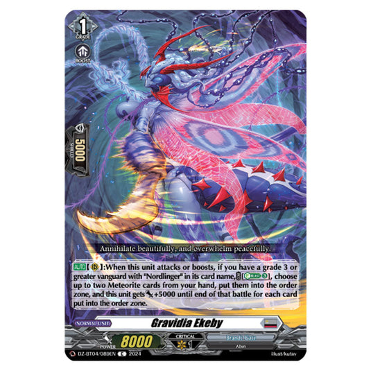 Gravidia Ekeby DZ-BT04/089EN card from the Cardfight!! Vanguard set Destined Showdown