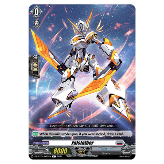 Falstather DZ-BT04/092EN card from the Cardfight!! Vanguard set Destined Showdown