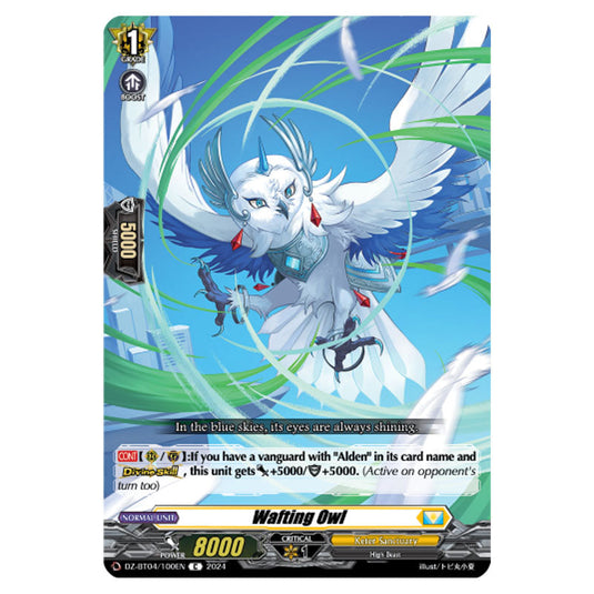 Wafting Owl DZ-BT04/100EN card from the Cardfight!! Vanguard set Destined Showdown