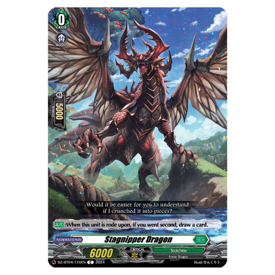 Stagnipper Dragon DZ-BT04/110EN card from the Cardfight!! Vanguard set Destined Showdown