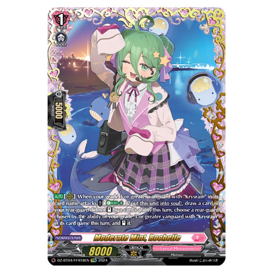 Moderate Mint, Rochelle DZ-BT04/FFR18EN card from the Cardfight!! Vanguard set Destined Showdown