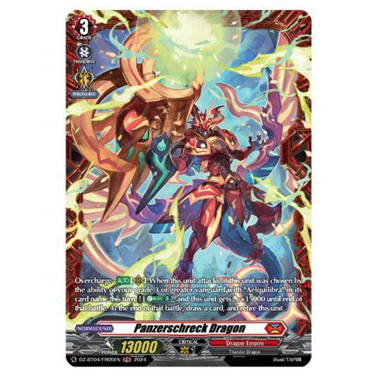 Panzerschreck Dragon DZ-BT04/FR05EN card from the Cardfight!! Vanguard set Destined Showdown