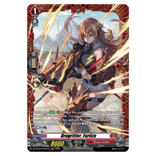 Dragritter, Fariiza DZ-BT04/FR07EN card from the Cardfight!! Vanguard set Destined Showdown