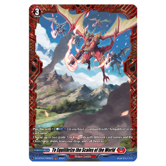 To Equilibrize the Scales of the World DZ-BT04/FR08EN card from the Cardfight!! Vanguard set Destined Showdown