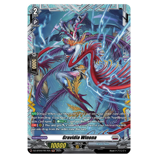 Gravidia Winona DZ-BT04/FR17EN card from the Cardfight!! Vanguard set Destined Showdown