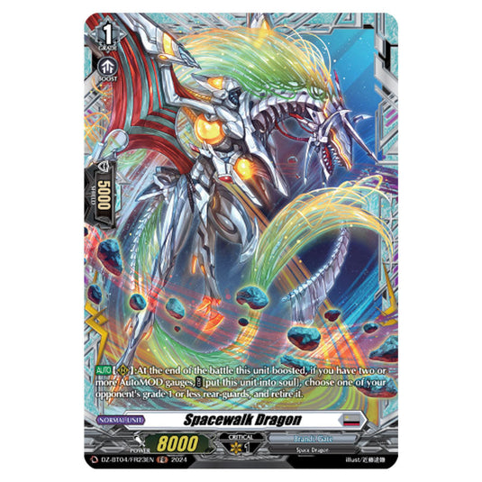 Spacewalk Dragon DZ-BT04/FR23EN card from the Cardfight!! Vanguard set Destined Showdown