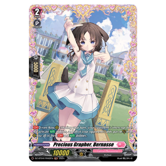 Precious Grapher, Bernasse DZ-BT04/FR42EN card from the Cardfight!! Vanguard set Destined Showdown