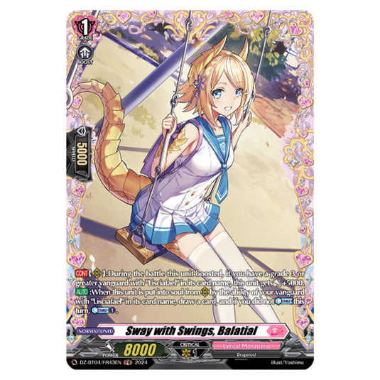 Sway with Swings, Balatial DZ-BT04/FR43EN card from the Cardfight!! Vanguard set Destined Showdown