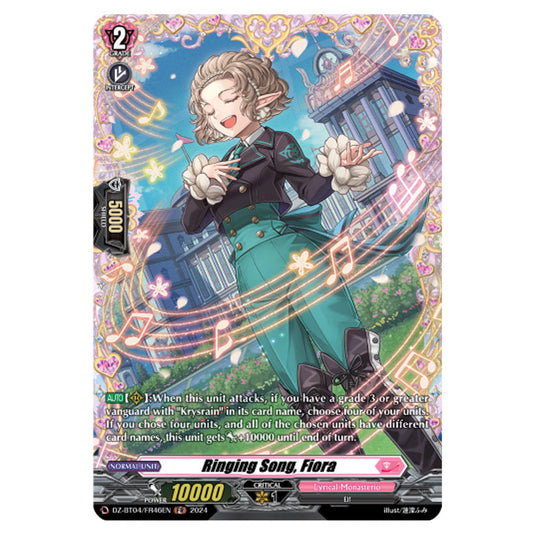 Ringing Song, Fiora DZ-BT04/FR46EN card from the Cardfight!! Vanguard set Destined Showdown