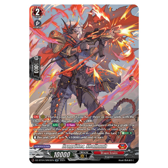 Dragritter, Shalhuub DZ-BT04/SR03EN card from the Cardfight!! Vanguard set Destined Showdown