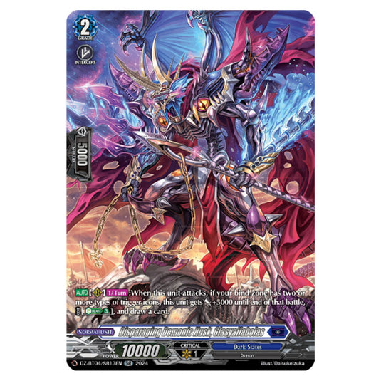 Disparaging Demonic Husk, Glasyallabolas DZ-BT04/SR13EN card from the Cardfight!! Vanguard set Destined Showdown