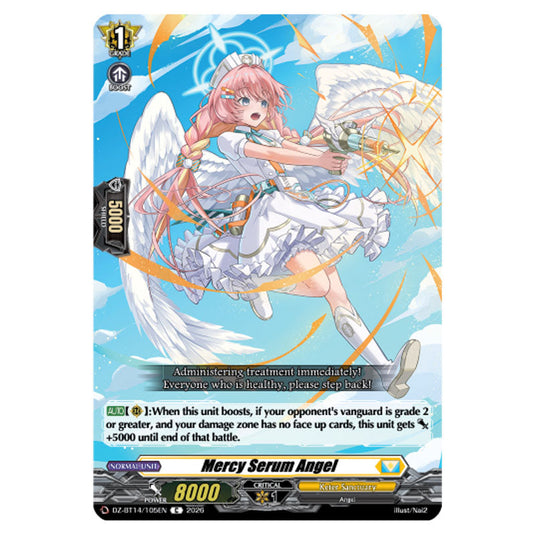 Mercy Serum Angel DZ-BT14/105EN card from the Cardfight!! Vanguard set Envoys of the Crimson Moon