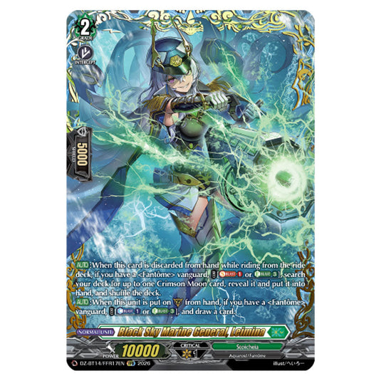 Black Sky Marine General, Leimina DZ-BT14/FFR17EN card from the Cardfight!! Vanguard set Envoys of the Crimson Moon