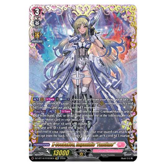 X-CeeDaNCe, Impauldio "Fantôme" DZ-BT14/FFR19EN card from the Cardfight!! Vanguard set Envoys of the Crimson Moon