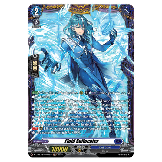 Fluid Suffocater DZ-BT14/FR09EN card from the Cardfight!! Vanguard set Envoys of the Crimson Moon