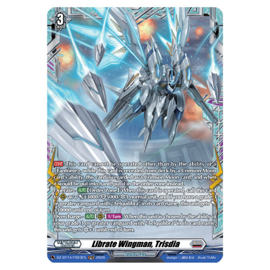 Librate Wingman, Trisdia DZ-BT14/FR23EN card from the Cardfight!! Vanguard set Envoys of the Crimson Moon