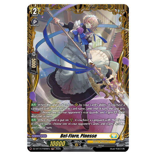 Bel-Fiore, Pinesse DZ-BT14/FR29EN card from the Cardfight!! Vanguard set Envoys of the Crimson Moon