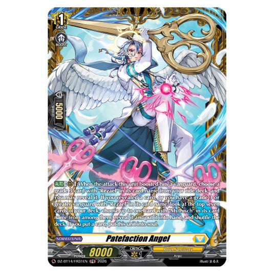 Patefaction Angel DZ-BT14/FR31EN card from the Cardfight!! Vanguard set Envoys of the Crimson Moon