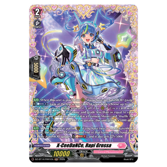X-CeeDaNCe, Rapi Grossa DZ-BT14/FR41EN card from the Cardfight!! Vanguard set Envoys of the Crimson Moon