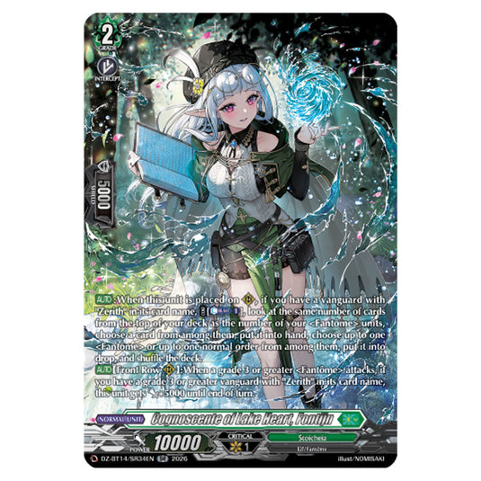 Cognoscente of Lake Heart, Fontijn DZ-BT14/SR34EN card from the Cardfight!! Vanguard set Envoys of the Crimson Moon
