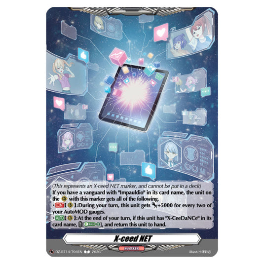 X-ceed NET DZ-BT14/T04EN card from the Cardfight!! Vanguard set Envoys of the Crimson Moon