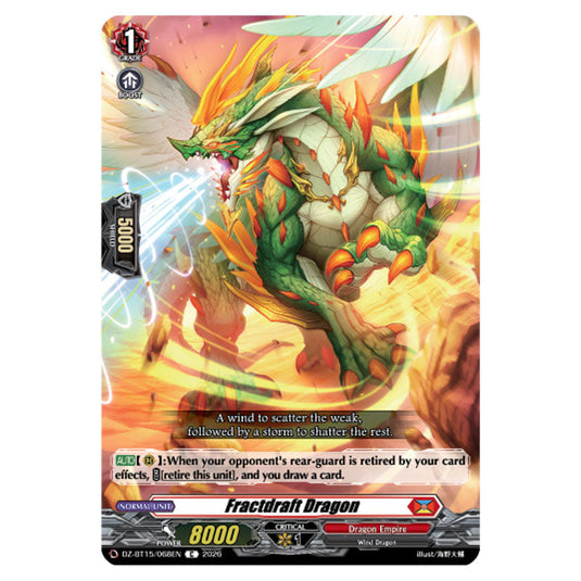 Fractdraft Dragon DZ-BT15/068EN card from the Cardfight!! Vanguard set Strike of Illusionary Shadows