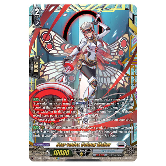 Star-vader, Colony Maker DZ-BT15/FFR11EN card from the Cardfight!! Vanguard set Strike of Illusionary Shadows