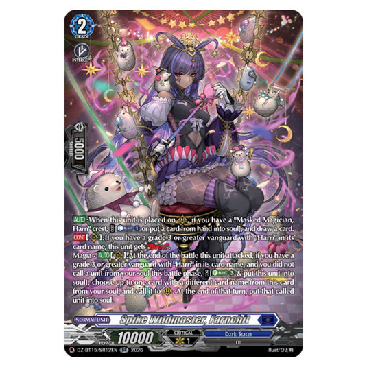 Spike Wildmaster, Farnchit DZ-BT15/SR12EN card from the Cardfight!! Vanguard set Strike of Illusionary Shadows