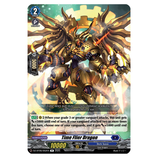 Time Flier Dragon DZ-BT06/052EN card from the Cardfight!! Vanguard set Generation Dragenesis
