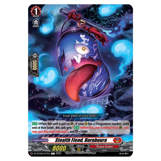 Stealth Fiend, Burabuura DZ-BT06/077EN card from the Cardfight!! Vanguard set Generation Dragenesis