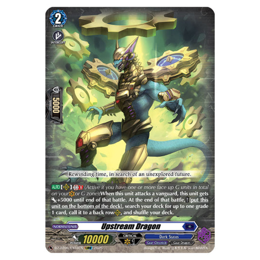 Upstream Dragon DZ-BT06/EX04EN card from the Cardfight!! Vanguard set Generation Dragenesis