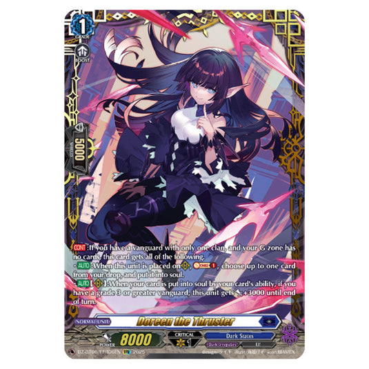 Doreen the Thruster DZ-BT06/FFR06EN card from the Cardfight!! Vanguard set Generation Dragenesis