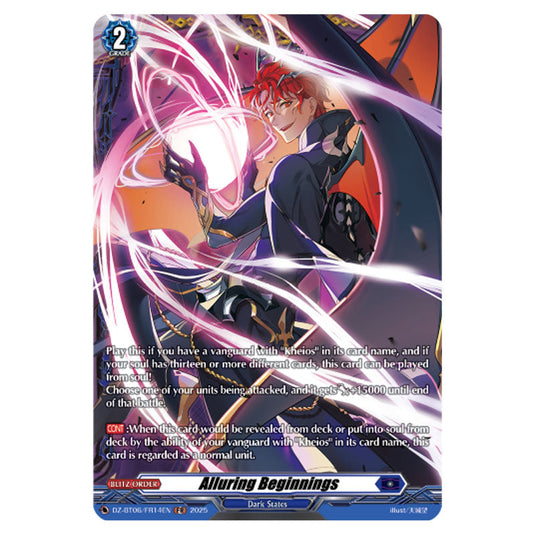 Alluring Beginnings DZ-BT06/FR14EN card from the Cardfight!! Vanguard set Generation Dragenesis