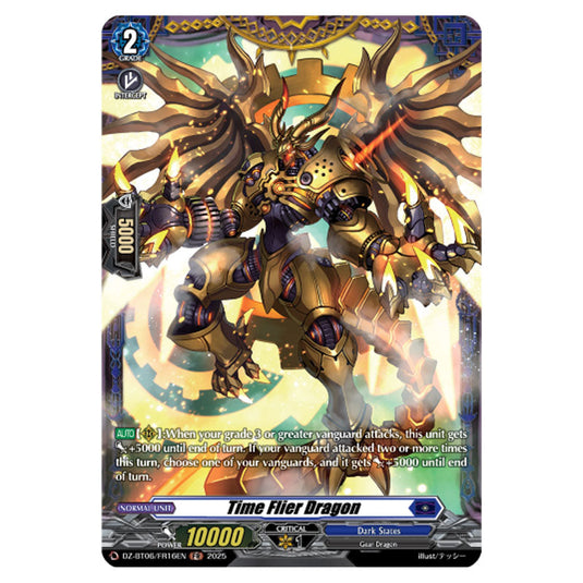 Time Flier Dragon DZ-BT06/FR16EN card from the Cardfight!! Vanguard set Generation Dragenesis