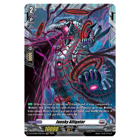 Jansky Alligator DZ-BT06/FR27EN card from the Cardfight!! Vanguard set Generation Dragenesis