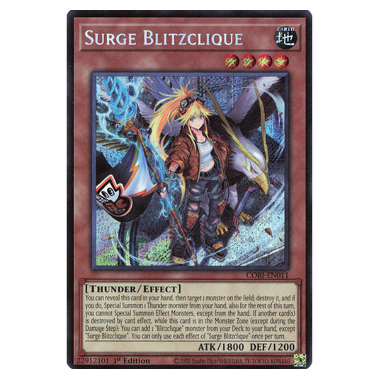 Surge Blitzclique CORI-EN011a card from the Yu-Gi-Oh! set Chaos Origins
